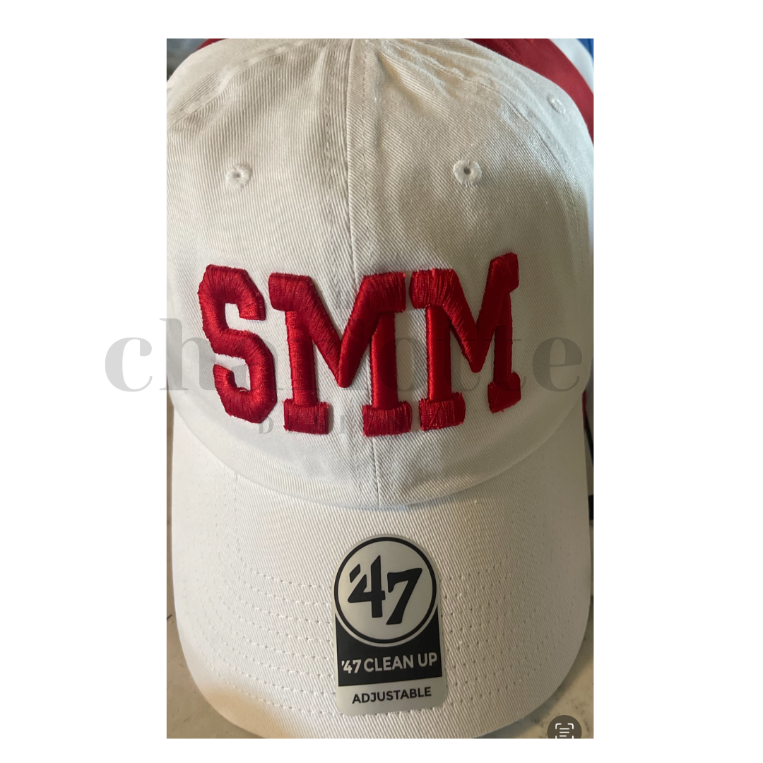 3D Puff Embroidered SMM Block Letters