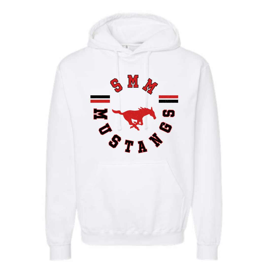 Youth Mustangs Distressed Circle
