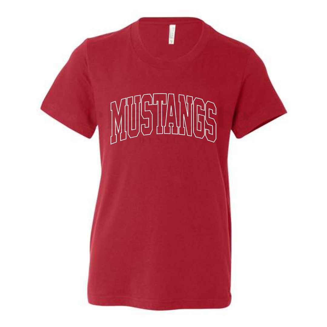 Adult SMM White Mustangs Outline
