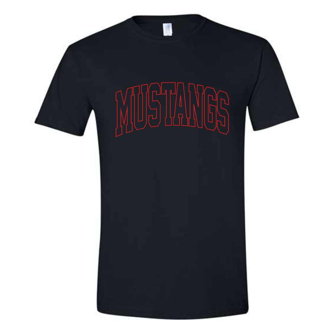 Adult Red Mustangs Outline