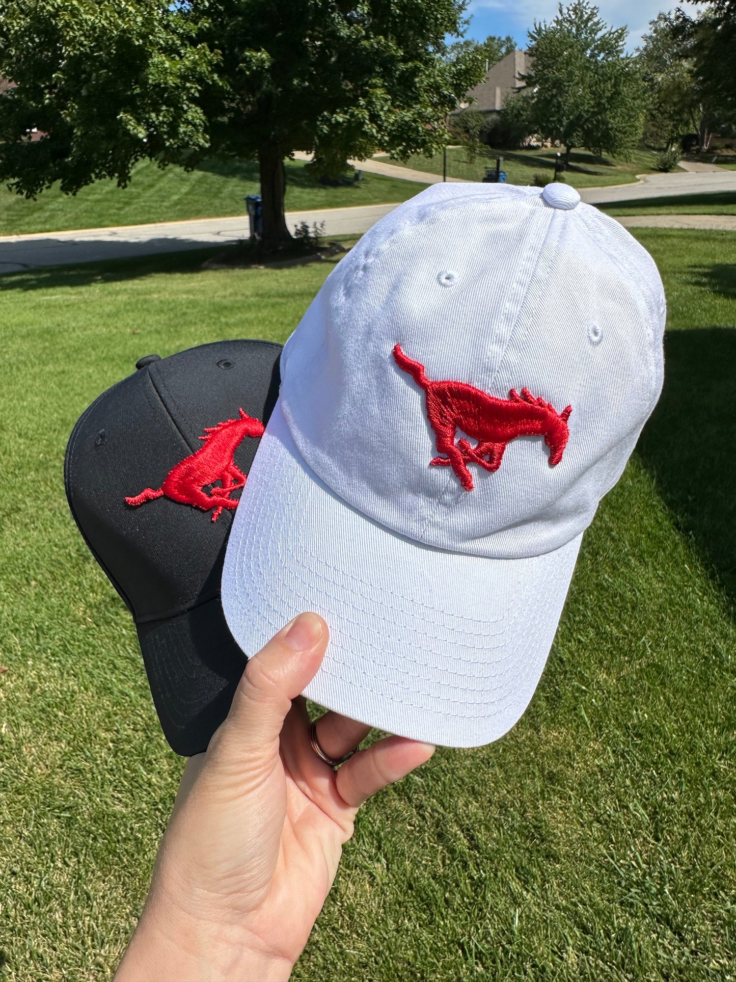 3D Puff Embroider Mustang Hat