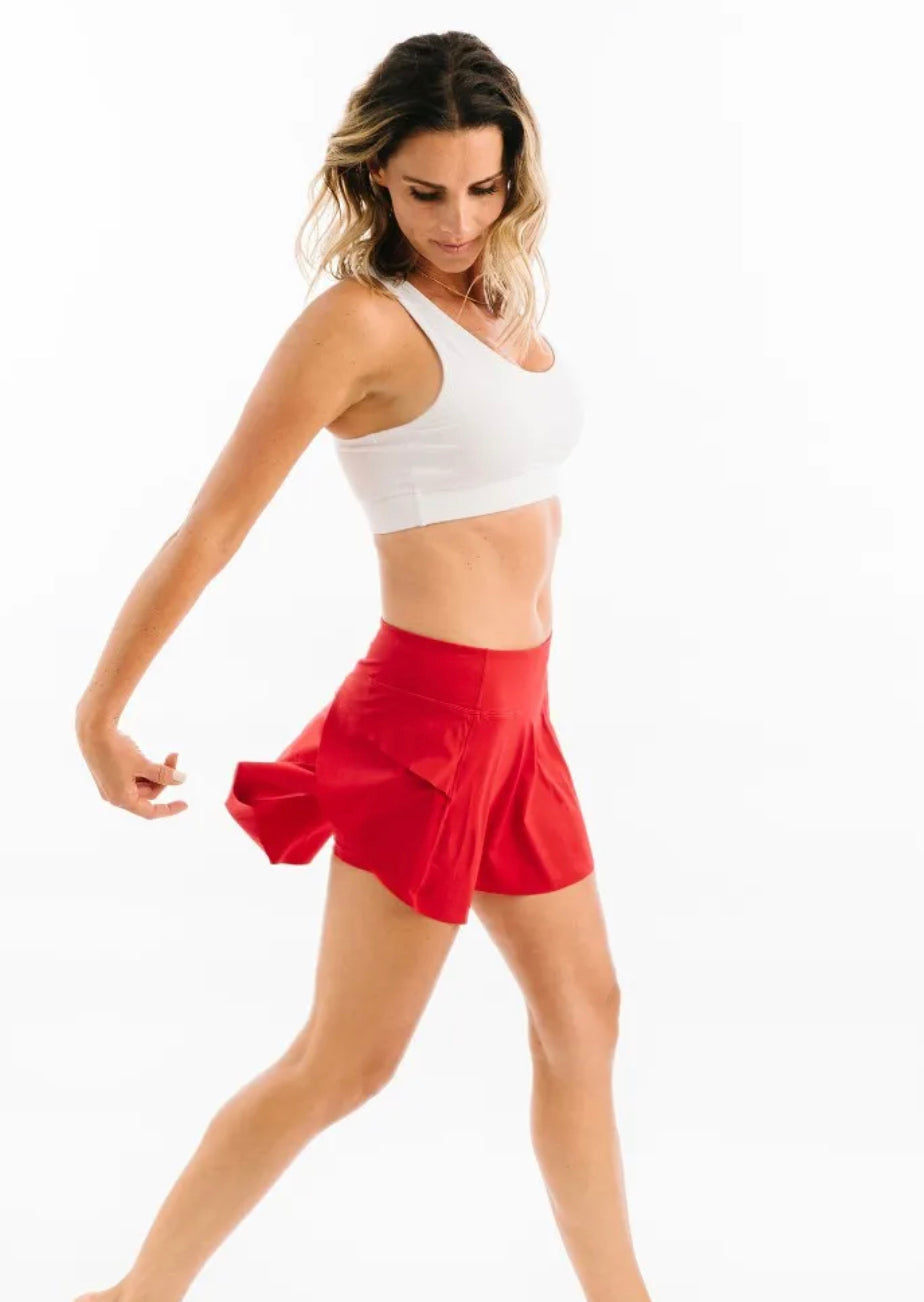 Zyia Red Tennis Skirt
