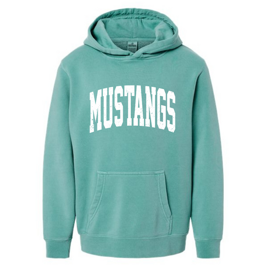 Youth Mustangs Garment dyed Hoodie