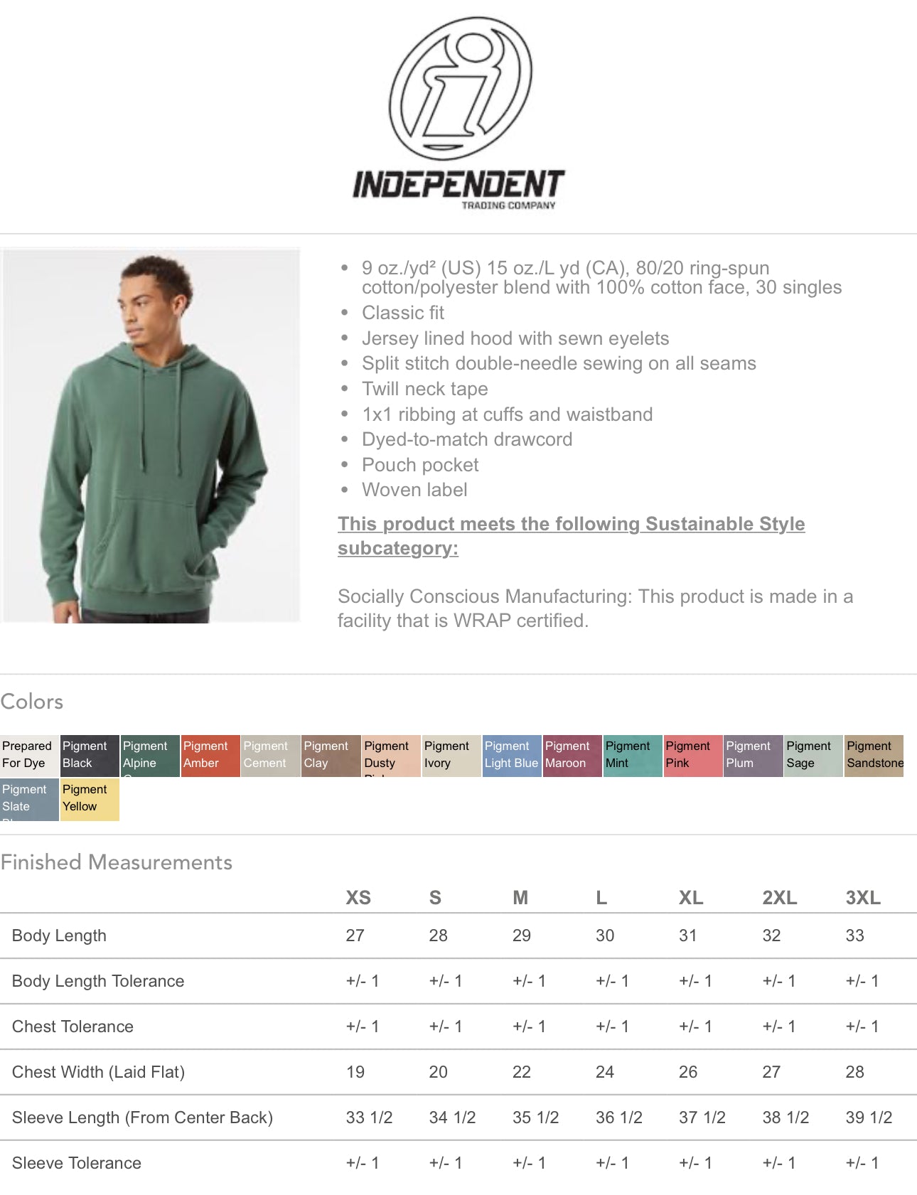Adult Mustangs SMM Garment dyed Hoodie