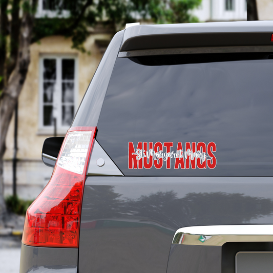 Mustangs Cut Out Car Decal